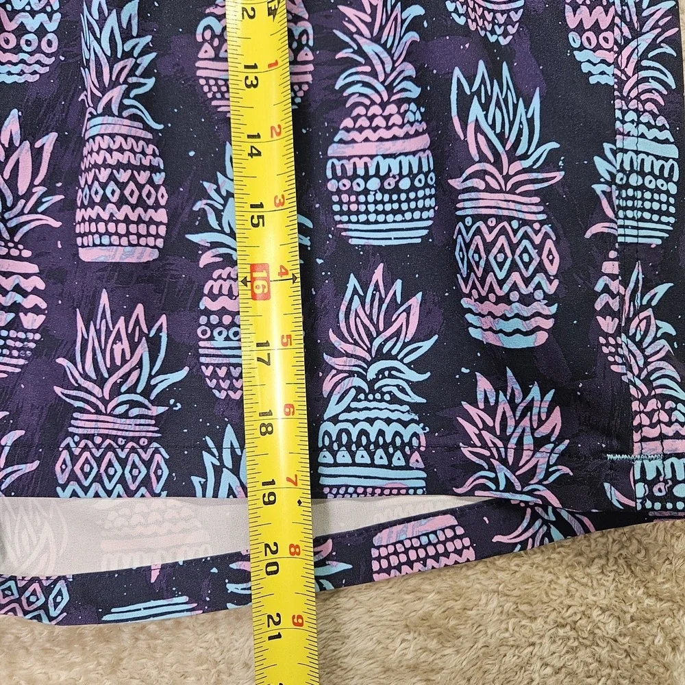 Goodfellow & Co Men's XXL‎ Swim Trunks with Liner Blue Pineapple Tropical Print